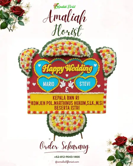 Papan Bunga Pernikahan Bunut Hilir